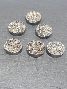 Silver Resin Druzy Size 12mm