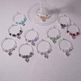 Silver Wine Glass Charms 20mm
