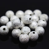 silver 6mm stardust beads