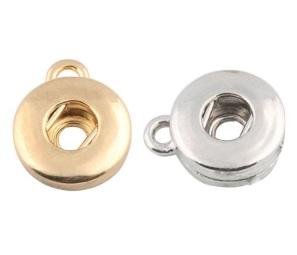 Snap Button Connector Blanks in Gold or Silver, snap pendant, 