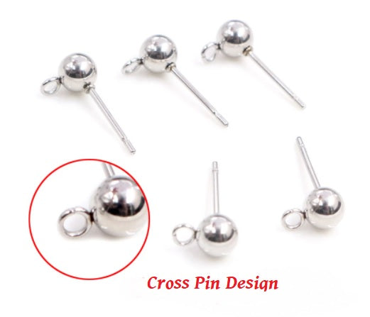 5mm Stainless Steel Ball Ring Ear Studs