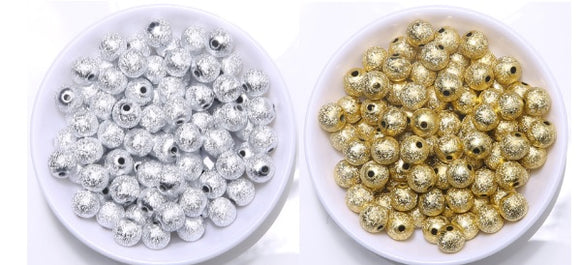 Gold or Silver Stardust Beads