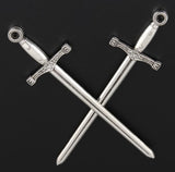 Long Silver  Sword Pendants