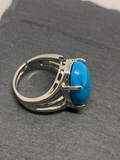 Handmade Silver Oval Turquoise Ring