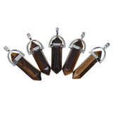 Natural Tiger Eye Double Point Pendant