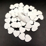 White White Wooden Heart Shapes, Craft Supplies, MDF, 