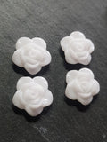 White 14mm Flower Flatbacks