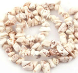 White Turquoise Gemstone Nugget Beads.