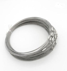 wire necklace, silver